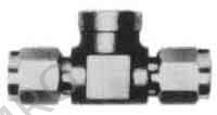 BRANCH TEE FEMALE FLARELESS, STAINLESS STEEL 6MMXPT1/8