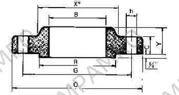 FLANGE STAINLESS STEEL WELDING, SLIPON BOSS ANSI 300LBS-8"