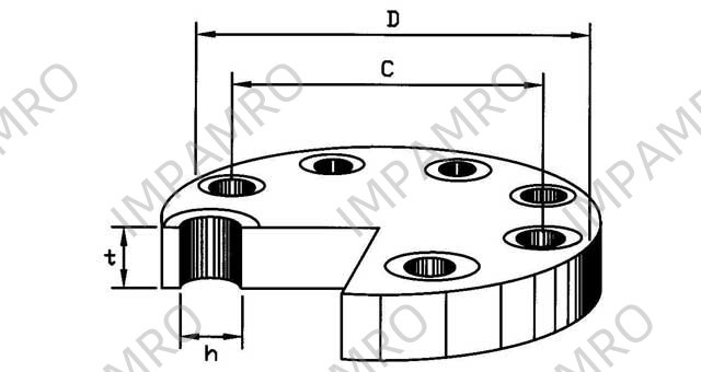 FLANGE CARBON STEEL BLIND, DIN2527 PN40 100MM