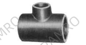 TEE REDUCING MALLEABLE CAST, IRON BLACK 1/4X1/4X1/8