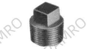 PLUG SQUARE HEAD MALLEABLE, CAST IRON GALV 3