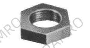 LOCK NUT MALLEABLE CAST IRON, BLACK 2