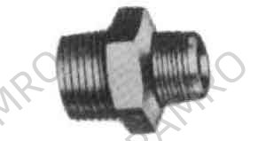 NIPPLE HEXAGON REDUCING STEEL, THREADED 1/2X1/4 F/H.P. PIPE