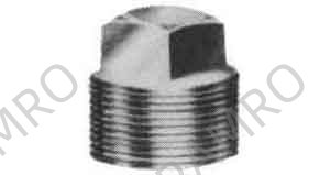 PLUG SQUARE HEAD BRASS 1-1/4, THREADED