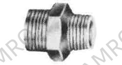 NIPPLE HEXAGON REDUCING BRASS, 3/8X1/4 THREADED