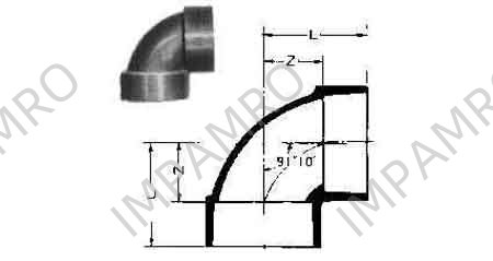ELBOW PVC 90DEG SHORT RADIUS, FOR DRAIN SIZE 40