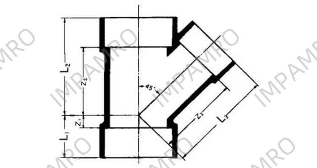 Y-PIECE PVC 45DEG FOR DRAIN, SIZE 100