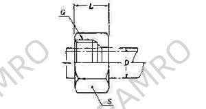 NUT FOR STEEL COMPRESSION, FITTING 18MM 400KG