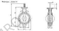 VALVE BUTTERFLY CAST IRON DIN, WAFER TYPE SERIES 50 125MM