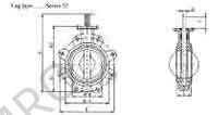 VALVE BUTTERFLY CAST IRON DIN, LUG TYPE #52 PN16 500MM