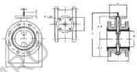 VALVE BUTTERFLY CAST IRON DIN, FLANGED SHORT #53 PN10 50MM