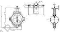 VALVE BUTTERFLY CAST IRON DIN, TEFLON LINED #58 150MM