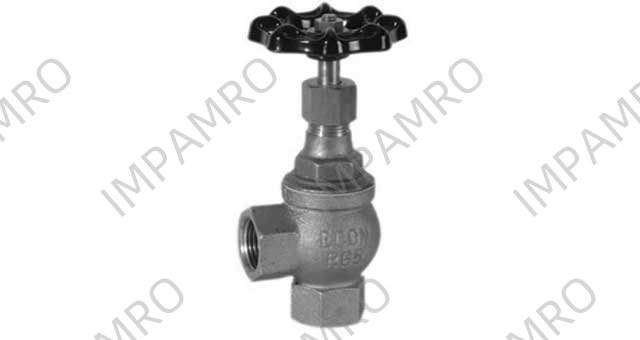 ANGLE VALVE DIN BRONZE SCREWED, #250H 1"