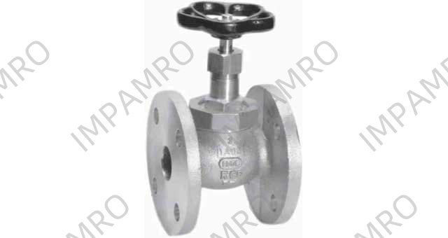 GLOBE VALVE DIN BRONZE FLANGED, PN10/16 #275 25MM