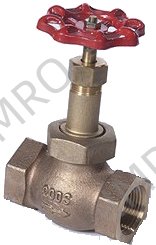 VALVE GLOBE DIN BRONZE PN32, BSP FEMALE THREADED 1/2"