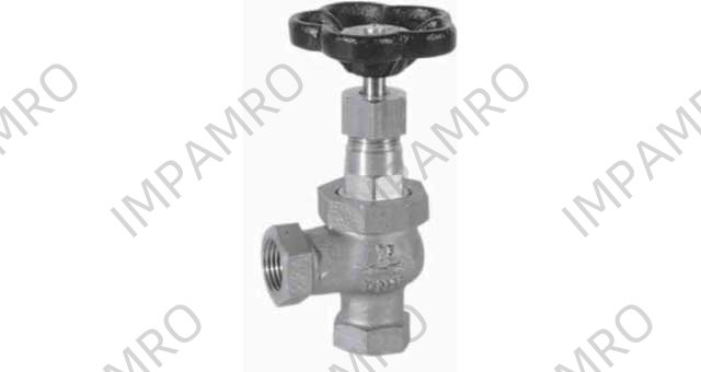 ANGLE VALVE DIN BRONZE SCREWED, #1276 3/4"