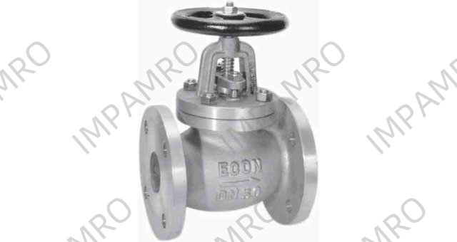 GLOBE VALVE DIN BRONZE FLANGED, PN10/16 HEAVY TYPE #1270 65MM