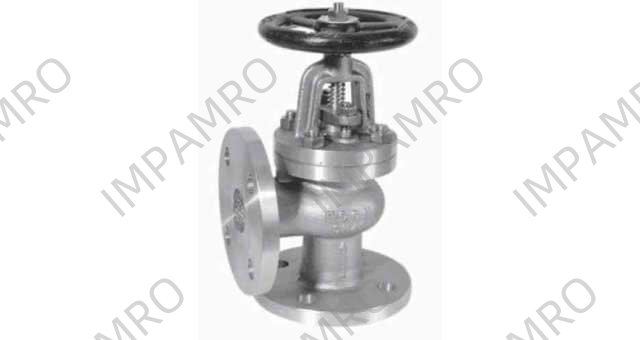 ANGLE VALVE DIN BRONZE FLANGED, PN10/16 HEAVY TYPE #1271 125MM