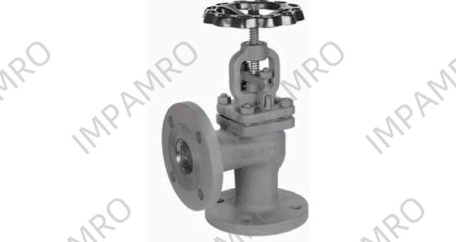 GLOBE VALVE DIN CAST STEEL 399, FLANGED PN16 ANGLE DN 15