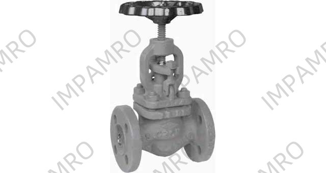 GLOBE VALVE DIN CAST STEEL 398, FLANGED PN16 STRAIGHT DN 200