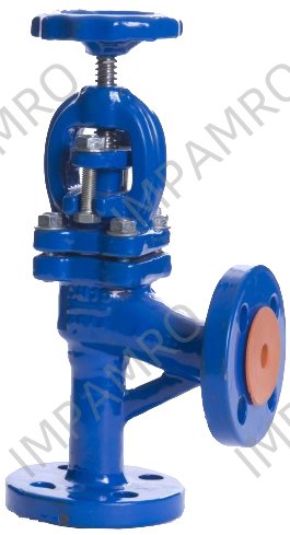 ANGLE VALVE SCREW DOWN CHECK, CAST IRON FLANGED PN16 DN20