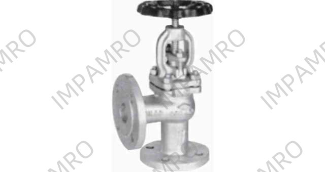 ANGLE VALVE NODULAR CAST IRON, DIN FLANGED PN10/16 #264 200MM