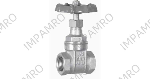 GATE VALVE DIN BRASS SCREWED, 20BAR #290AA 1/2"