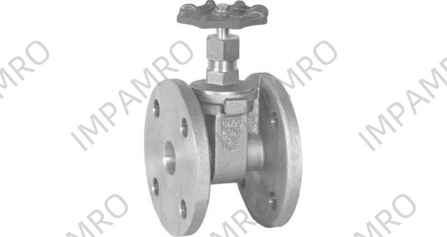 GATE VALVE BRONZE DIN FLANGED, PM10/16 #291 50MM