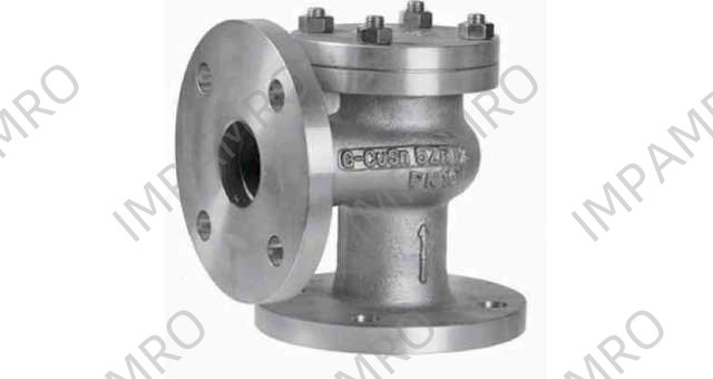 CHECK VALVE DIN BRONZE FLANGED, LIFT PN10/16 ANGLE #497 32MM