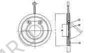 VALVE CHECK SWING BRONZE DIN, WAFER SHORT PN16 #4022 400MM