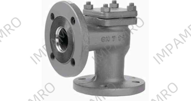CHECK VALVE DIN CAST STEEL, LIFT PN40 ANGLE #96 DN 500