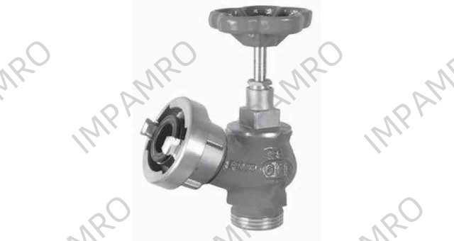 FIRE/DECKWASH VALVE DIN 30DEG., ANGLE COPPER ALLOY #905 1"