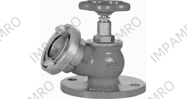 FIRE/DECKWASH VALVE DIN 30DEG., COPPER ALLOY PN16 #907 50MM