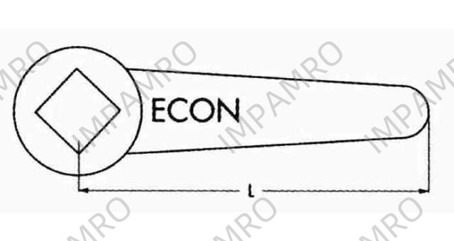 COCK WRENCH DIN MALLEABLE IRON, 19MM