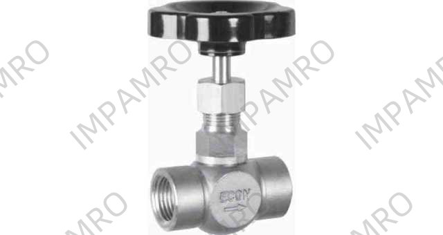 NEEDLE VALVE DIN BRASS SCREWED, #718 3/8"