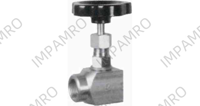 NEEDLE VALVE DIN BRASS SCREWED, ANGLE #719 1/2" D6MM