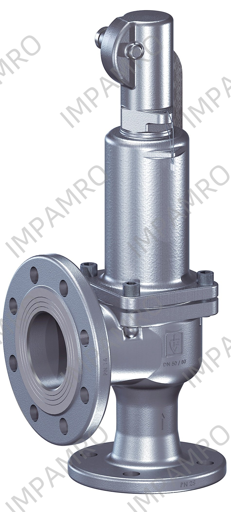 VALVE SAFETY S.STEEL #452TGFL, DIN GASTIGHT W/LEVER DN50 PN40