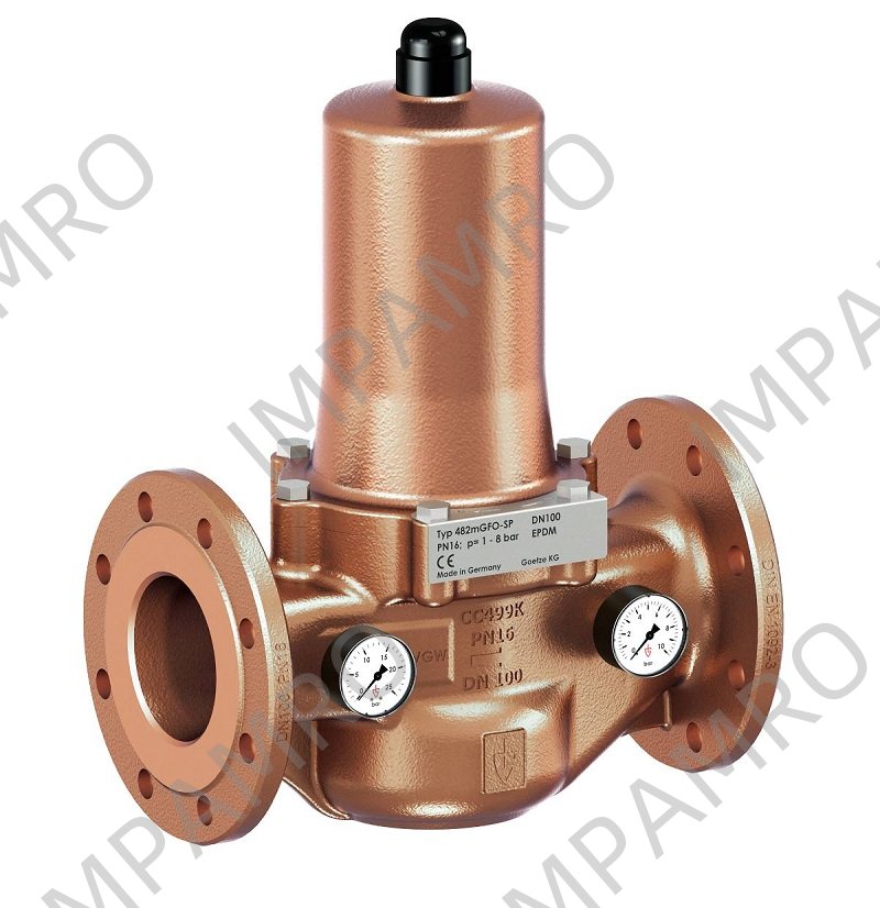 VALVE PRESS REDUCING W/FLANGE, PN40 GUNMETAL 682MGFO-SP DN100