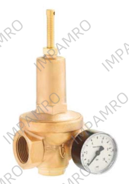 VALVE PRESSURE REDUCE DIN #683, RED BRASS 1/2" SOCKET JOINT