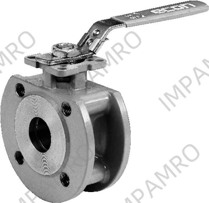 BALL VALVE DIN FORGED STEEL, WAFER TYPE PN 40 #7343 DN 100