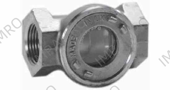SIGHT GLASS DIN BRONZE SCREWED, SINGLE WINDOW #626 1"