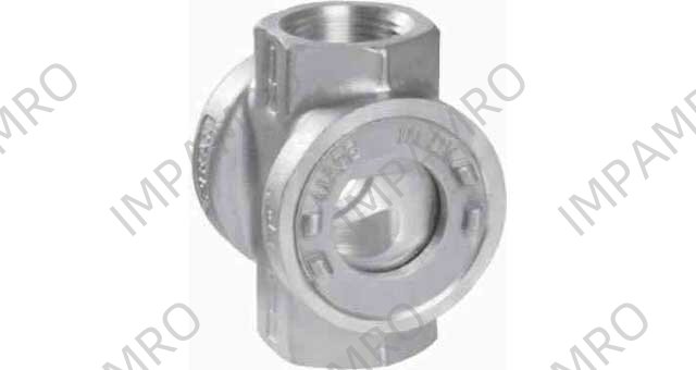 SIGHT GLASS DIN BRONZE THREAD, DOUBLE WINDOW #628 2"