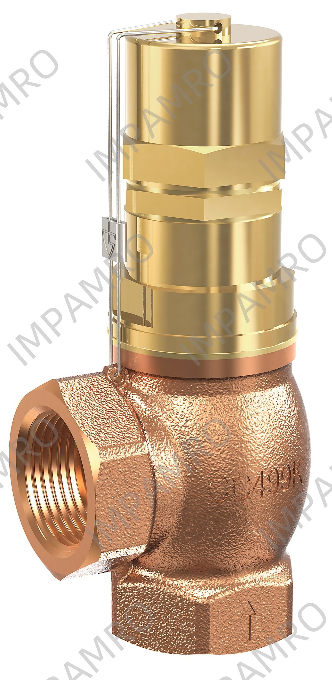 VALVE PRESS. RELIEF GUNMETAL, #618TGFO NBR  SEAL 1-1/4"
