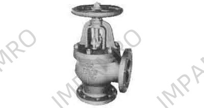 ANGLE VALVE CAST-IRON FLANGED, F7306 5KG-400MM