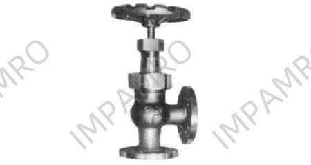 ANGLE VALVE S/D CHECK BRONZE, FL'GED U-BONNET F7412 5KG-20MM