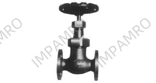 GLOBE VALVE S/D CHECK BRONZE, FL'GED U-BONNET F7411 5KG-25MM