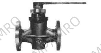 COCK 2-WAY BRONZE FLANGED, F7381 5KG-40MM