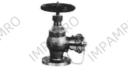 ANGLE HOSE VALVE BRONZE, FLANGE&SCREW F7334 10KG-15MM
