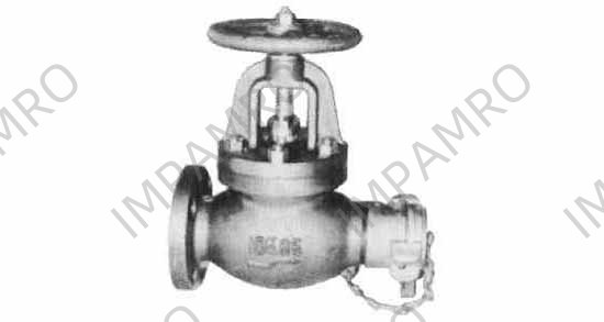 GLOBE HOSE VALVE CAST-IRON, FLANGE&COUPLING F7333 10K-50MM
