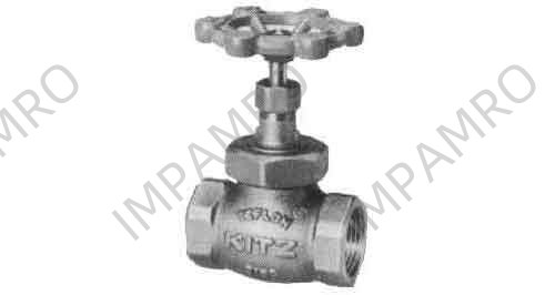 GATE VALVE BRONZE SCREWED, 125LBS PT1-1/2